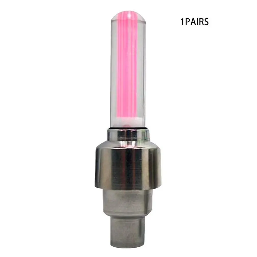 

2 Pcs Wheel Air Valve Cap Decor Light Car Motorcycle Bike Tire LED Lamp Tyre Neon Gas Nozzle Valve Glow Stick Light