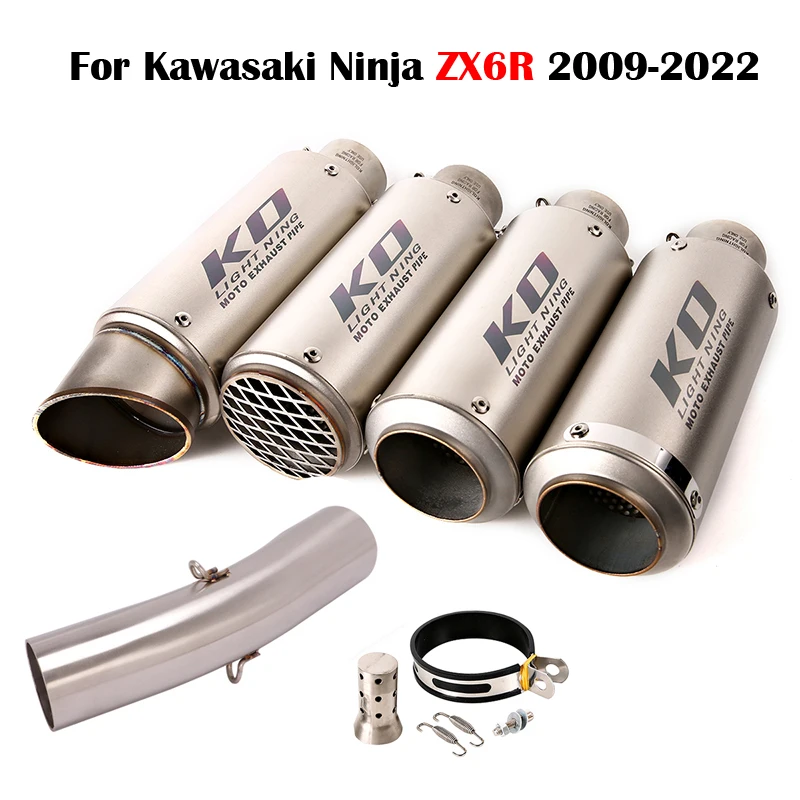 For Kawasaki Ninja ZX6R 2009-2022 Slip On Exhaust System Muffler Tail Pipe Mid Connect Link Tube Keep Catalyst Stainless Steel
For Kawasaki Ninja ZX6R 2009-2022 Slip On Exhaust System Muffler Tail Pipe Mid Connect Link Tube Keep Catalyst Stainless Steel
