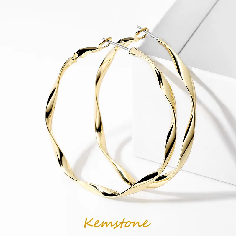 Kemstone Gold Big Hoop Earrings with 925 Sterling Silver Post Earring Jewelry for Women and Girls
Kemstone Gold Big Hoop Earrings with 925 Sterling Silver Post Earring Jewelry for Women and Girls