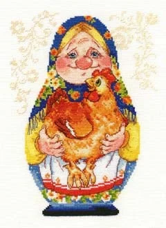 Русская кукла-Мать-курица 45-38 DIY игольная работа Набор для вышивки крестом 28ct 14ct