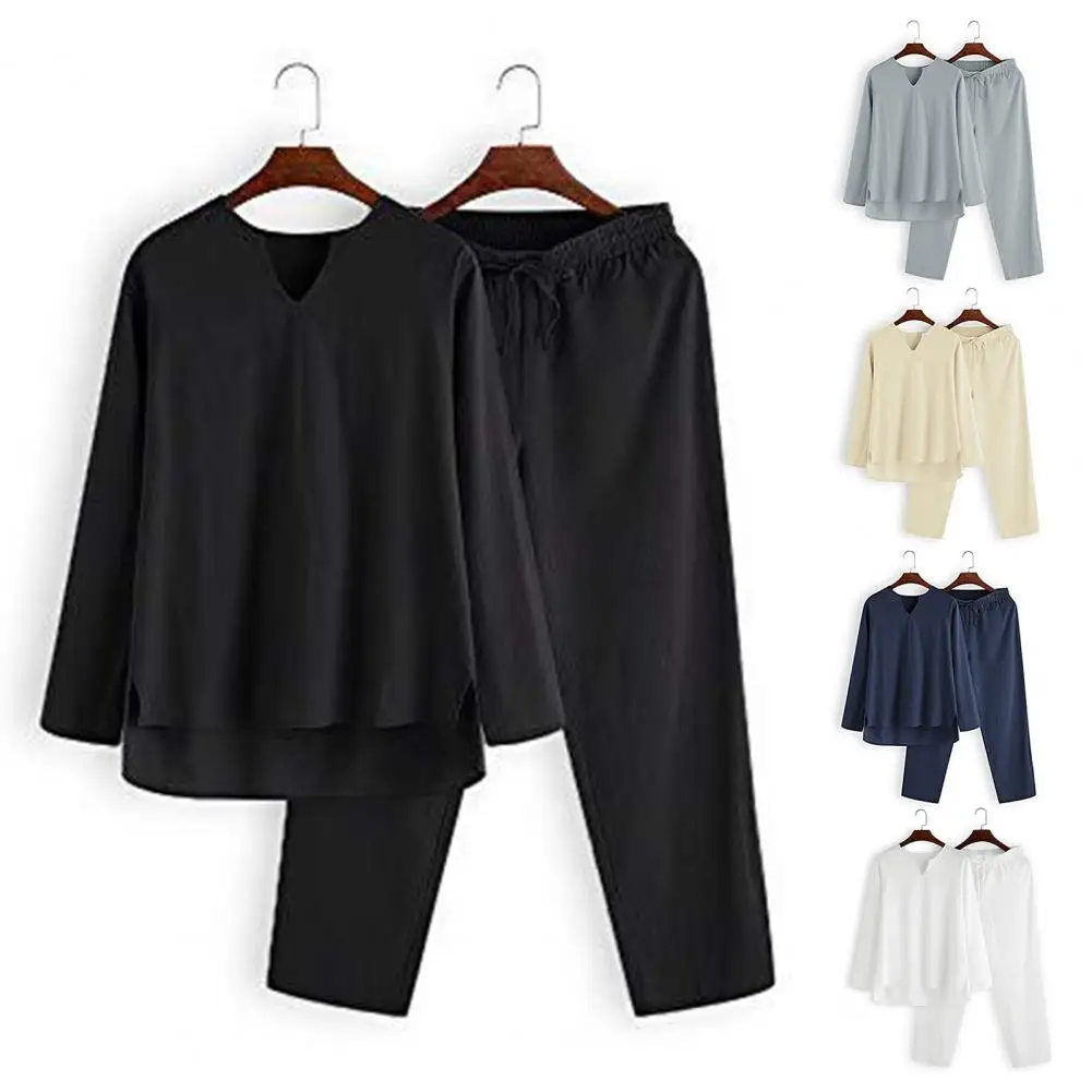 1 Set Two Piece Set Solid Color Summer Pockets V Neck Shirt Lace-up Pants Shirt Pants Streetwear
1 Set Two Piece Set Solid Color Summer Pockets V Neck Shirt Lace-up Pants Shirt Pants Streetwear