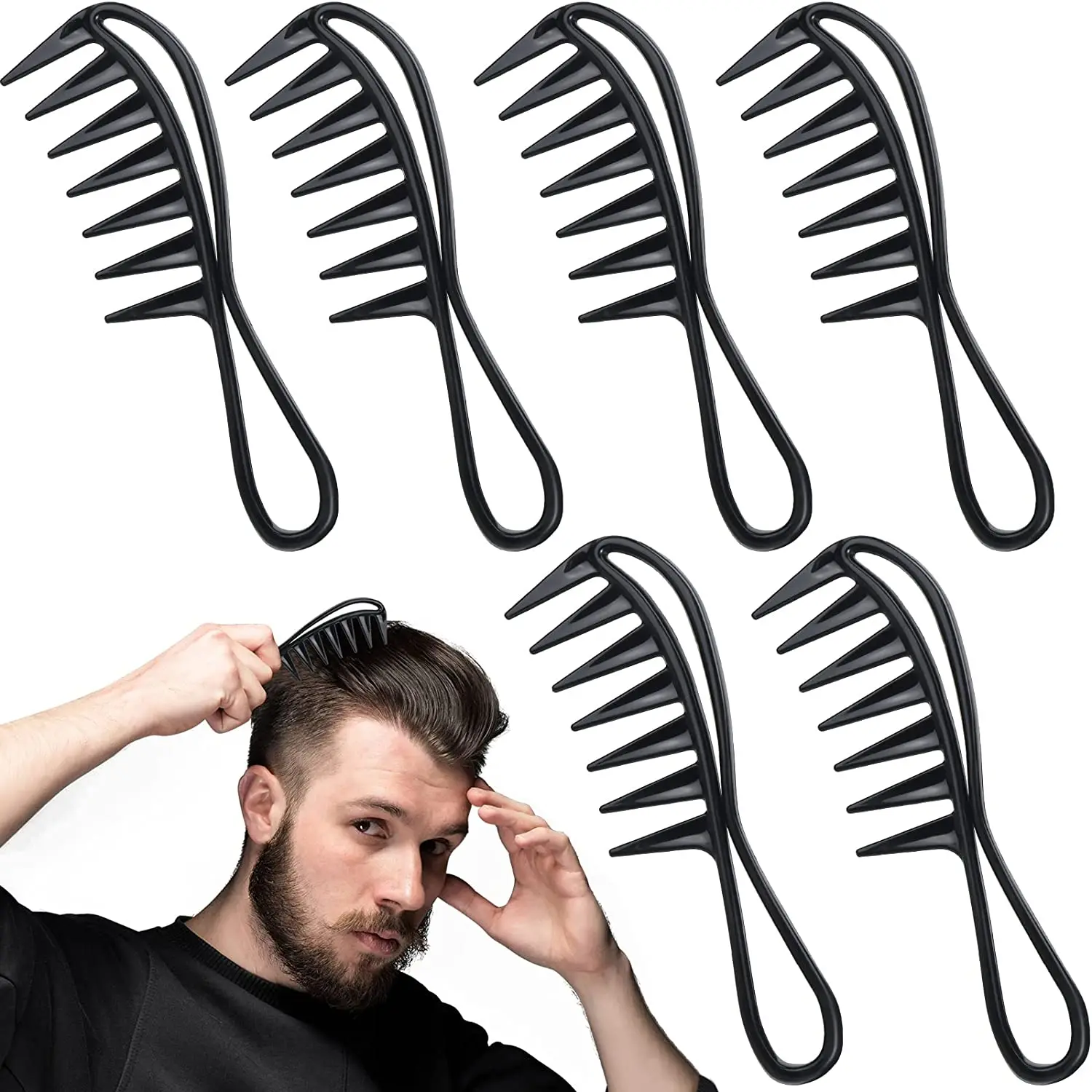 Professiona Wide Teeth Hairbrush Fork Comb Men Beard Hairdressing Brush Barber Shop Styling Tool Man Hairstyling Tool
Professiona Wide Teeth Hairbrush Fork Comb Men Beard Hairdressing Brush Barber Shop Styling Tool Man Hairstyling Tool