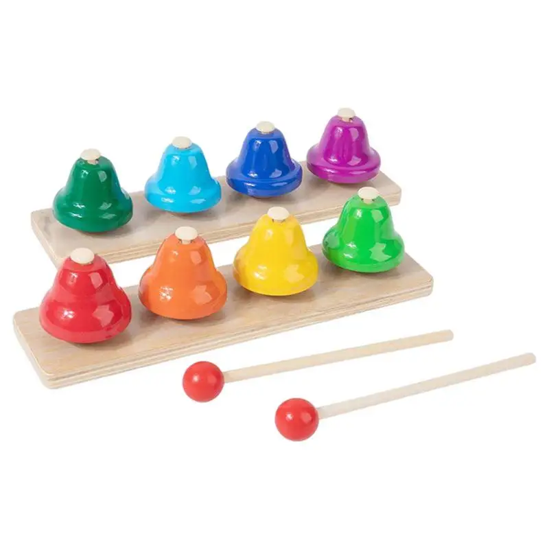 Wooden 8 Note Handbells Colorful Diatonic Metal Bells Musical Toy Percussion For Kids Children Musical Teaching Church Chorus
Wooden 8 Note Handbells Colorful Diatonic Metal Bells Musical Toy Percussion For Kids Children Musical Teaching Church Chorus
