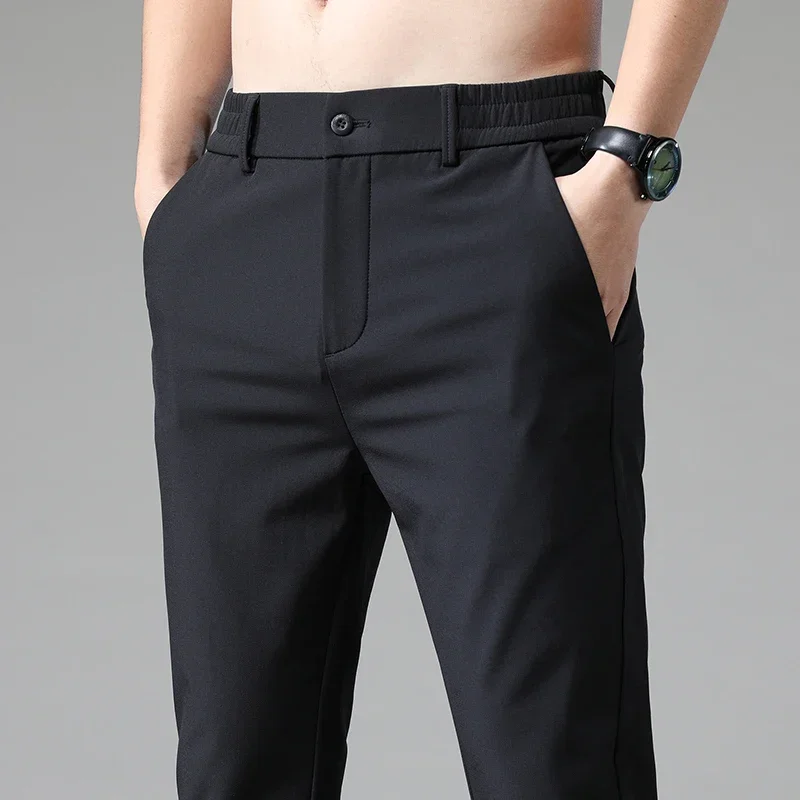 2023 Autumn Pants Mens Stretch Korean Casual Slim Fit Elastic Waist Jogger Business Classic Trousers Male Black Gray Blue 28-38
2023 Autumn Pants Mens Stretch Korean Casual Slim Fit Elastic Waist Jogger Business Classic Trousers Male Black Gray Blue 28-38