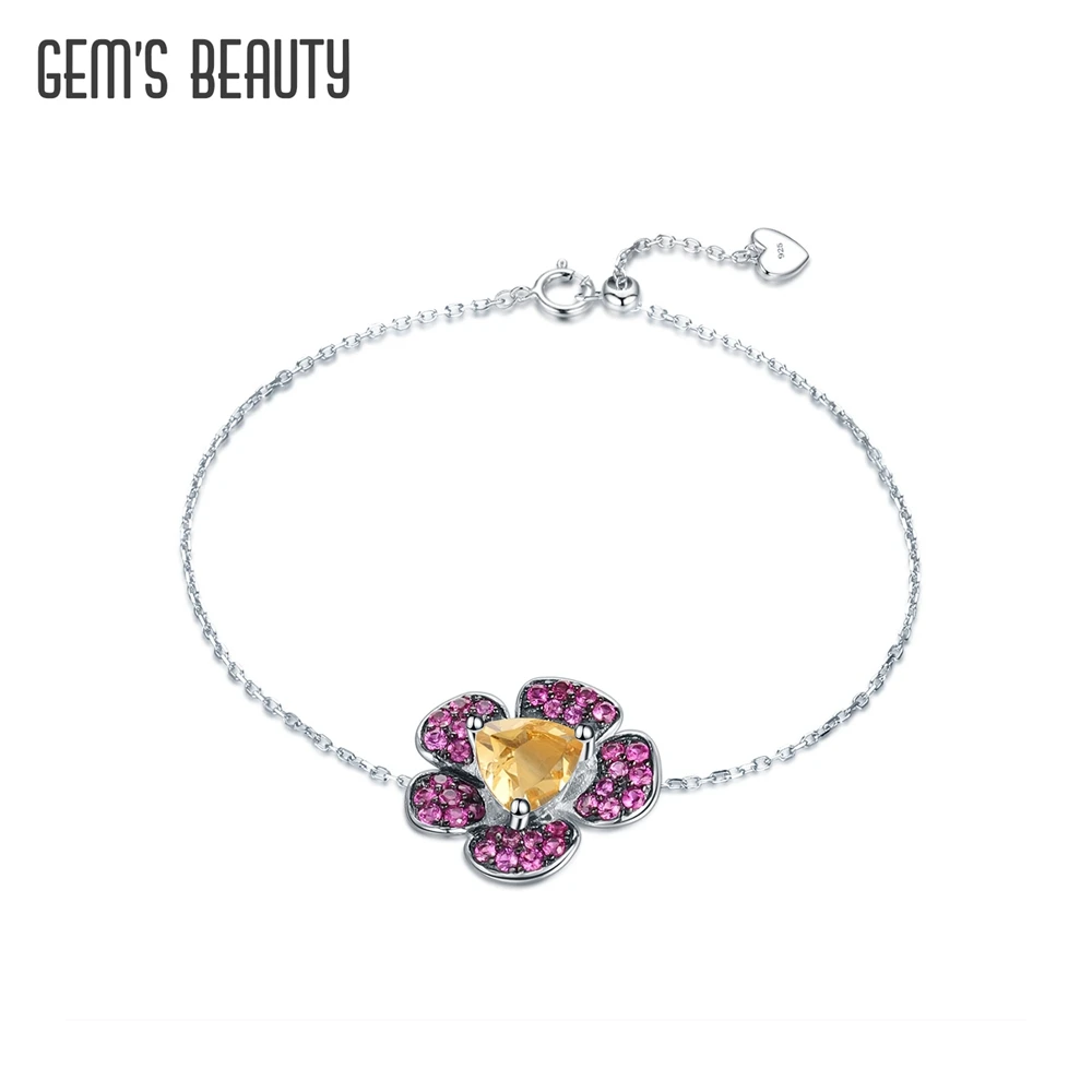 GEM'S BEAUTY Peachblossom 925 Sterling Silver Women Bracelet Fine Jewelry Accessories Chain Bangle & Bracelet for Women Luxury
GEM'S BEAUTY Peachblossom 925 Sterling Silver Women Bracelet Fine Jewelry Accessories Chain Bangle & Bracelet for Women Luxury