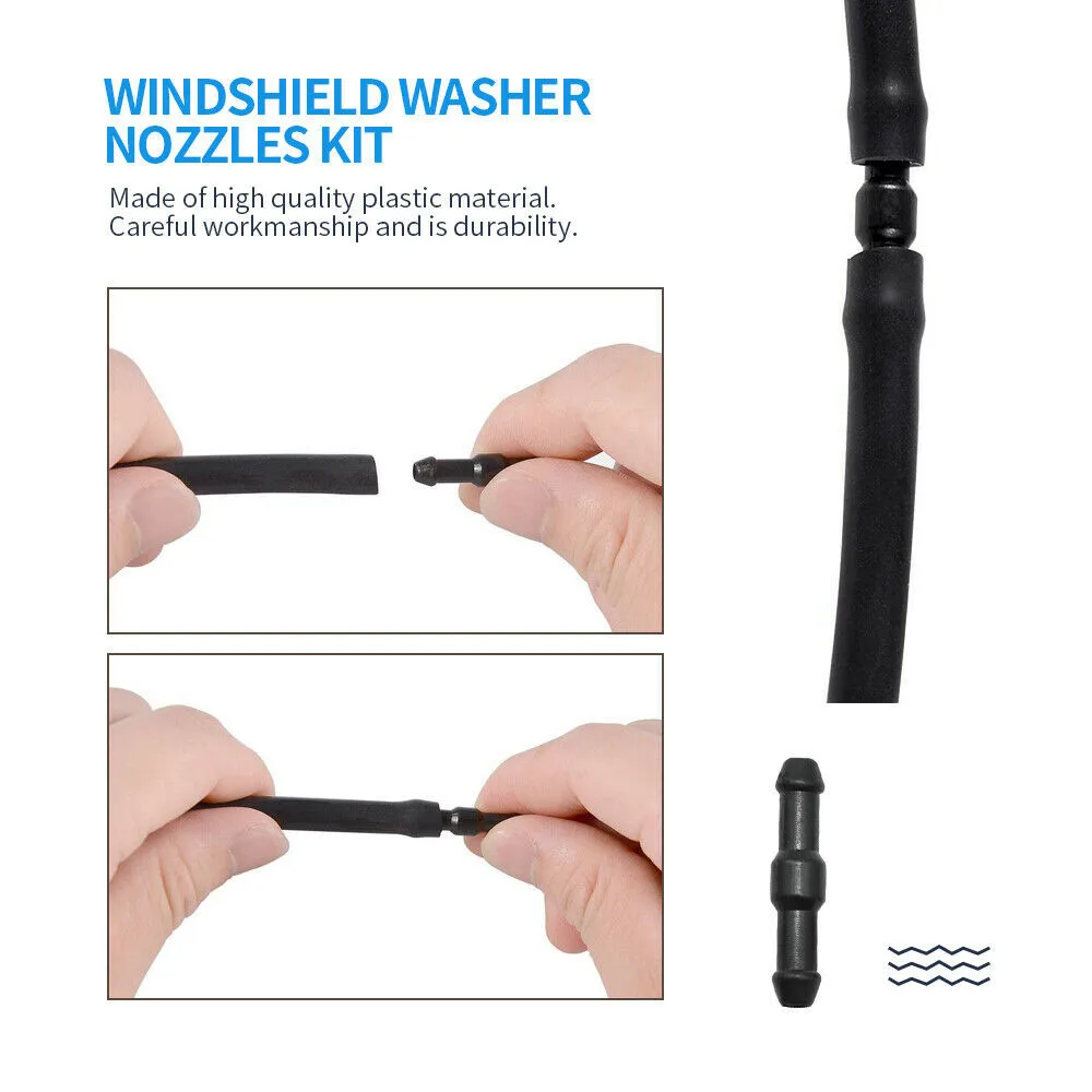 Car Windshield Washer Hose + Connector Kit T-Piece Tube Pipe Splitter Connector Black Rubber And Plastic Windscreen Wipers
Car Windshield Washer Hose + Connector Kit T-Piece Tube Pipe Splitter Connector Black Rubber And Plastic Windscreen Wipers