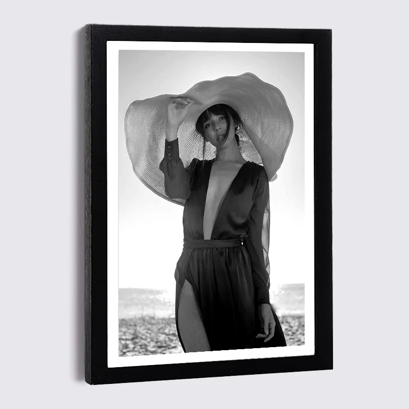 Wood Frame 15x21 21x29.7 Big Hat Woman Beach Vacation Poster with Photo Frames Nordic Black White Picture Wall Art Home Decor
Wood Frame 15x21 21x29.7 Big Hat Woman Beach Vacation Poster with Photo Frames Nordic Black White Picture Wall Art Home Decor