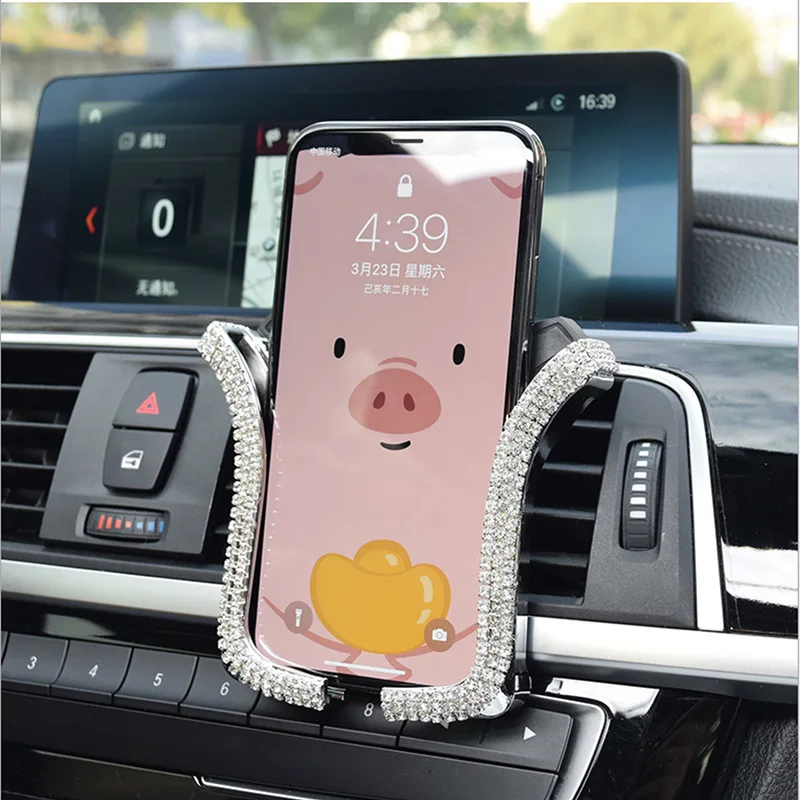 Rhinestone Bling Crystal Car Phone Holder Girls Universal Auto Diamond Air Vent Mount Car Accessories for Women
Rhinestone Bling Crystal Car Phone Holder Girls Universal Auto Diamond Air Vent Mount Car Accessories for Women