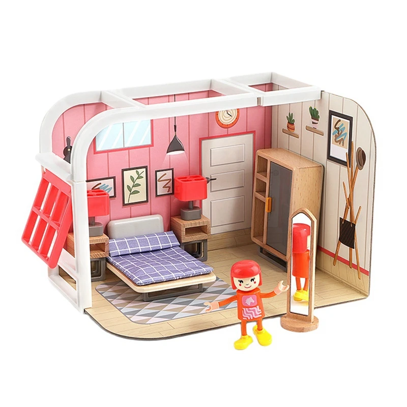 Doll House Toy Girl Little Girl Princess House Play House Children Wooden Assembled Birthday Gift
Doll House Toy Girl Little Girl Princess House Play House Children Wooden Assembled Birthday Gift
