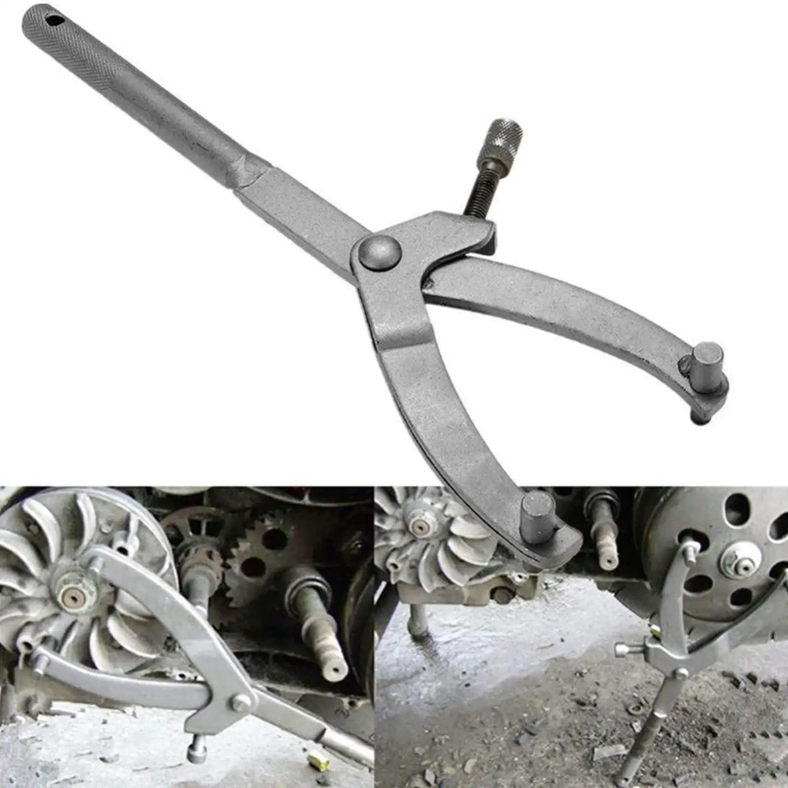 Spanner Wrench, Clutch Wrench for Removal, Flywheel Sprocket Wrench, Adjustable Wrench Holder Hub, for Motorcycle Go Kart
Spanner Wrench, Clutch Wrench for Removal, Flywheel Sprocket Wrench, Adjustable Wrench Holder Hub, for Motorcycle Go Kart