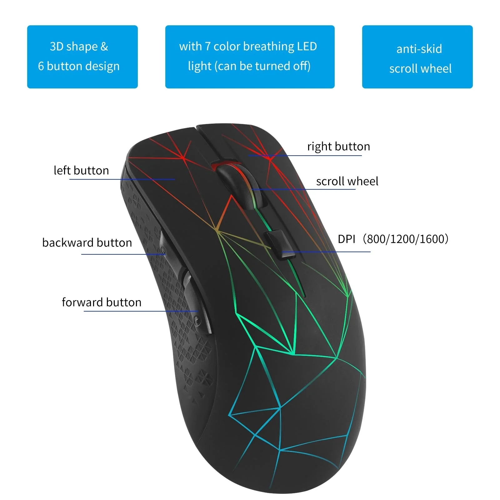 Wireless Gaming Mouse Bluetooth 5.0 and 2. 4Ghz Dual Mode Office Mause 1600DPI Ergonomic Optical Mause Rechargeable For Laptop
Wireless Gaming Mouse Bluetooth 5.0 and 2. 4Ghz Dual Mode Office Mause 1600DPI Ergonomic Optical Mause Rechargeable For Laptop