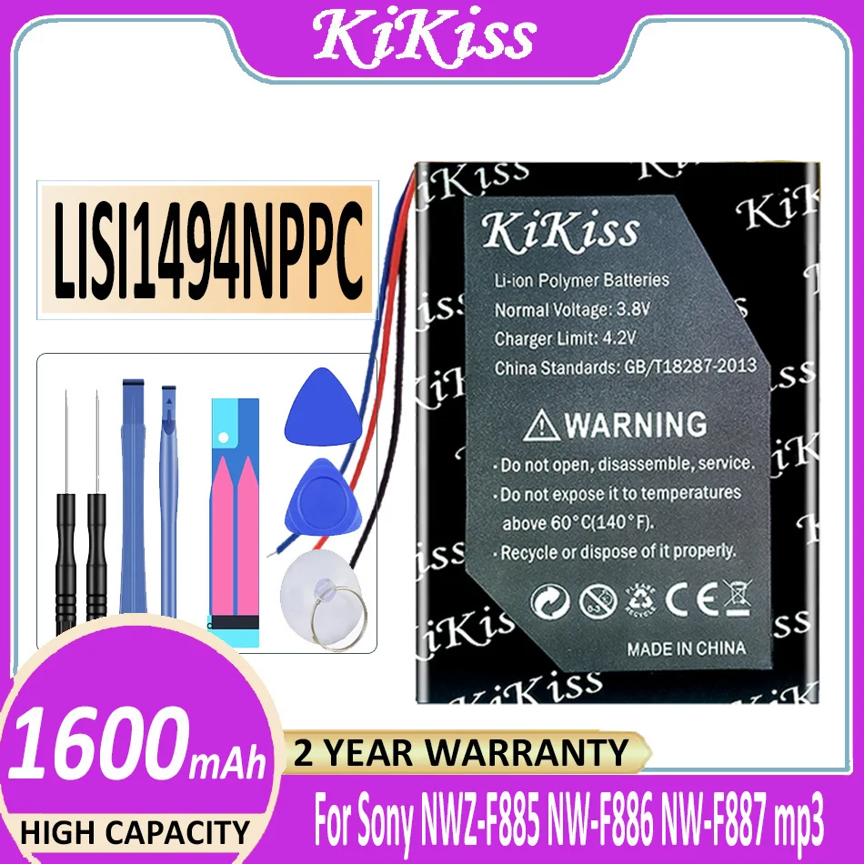 Original KiKiss Battery LISI1494NPPC 1600mAh For Sony NWZ-F885 NW-F886 NW-F887 mp3 Digital Bateria
Original KiKiss Battery LISI1494NPPC 1600mAh For Sony NWZ-F885 NW-F886 NW-F887 mp3 Digital Bateria