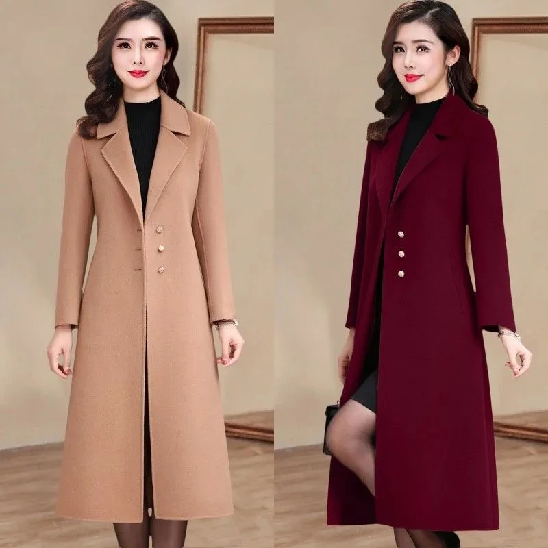 2023 Spring Autumn New Woolen Coat Womens Korean Fashion Slim All-match Woolen Jacket Female Casual Large Size Long Outerwear
2023 Spring Autumn New Woolen Coat Womens Korean Fashion Slim All-match Woolen Jacket Female Casual Large Size Long Outerwear