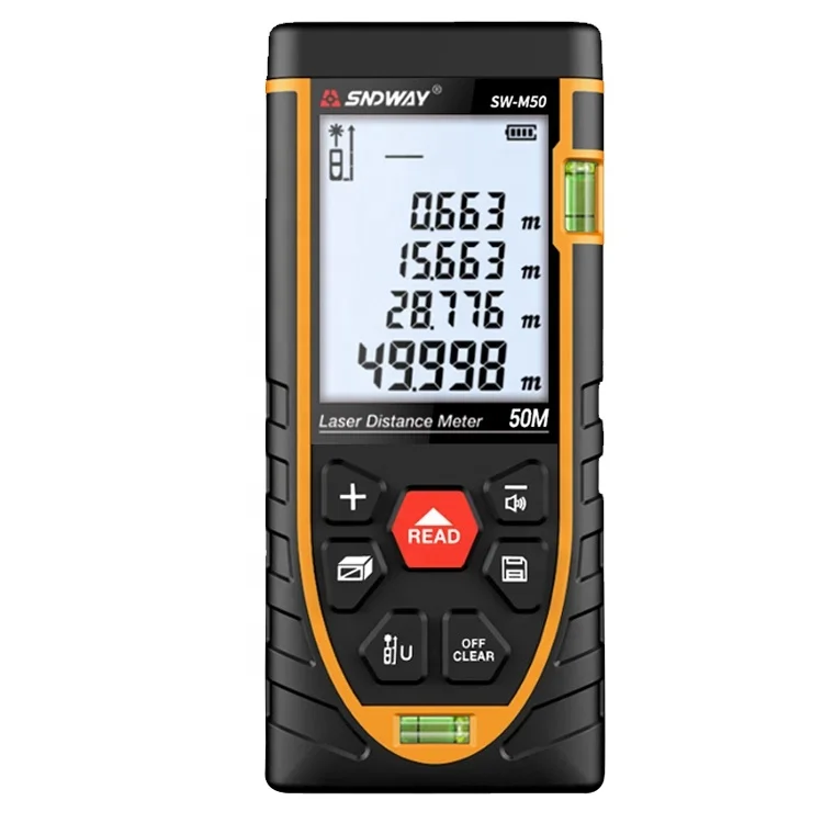 SNDWAY Laser Rangefinder Distance Meter 50m High Precision Electronic Ruler Infrared Rangefinder For construction
SNDWAY Laser Rangefinder Distance Meter 50m High Precision Electronic Ruler Infrared Rangefinder For construction