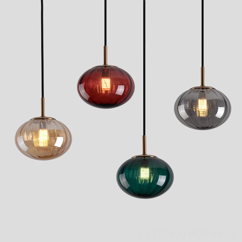 

Осветительные приборы для гостиной/стеклянные шаровые подвесные светильники, в стиле лофта, современные, цветные