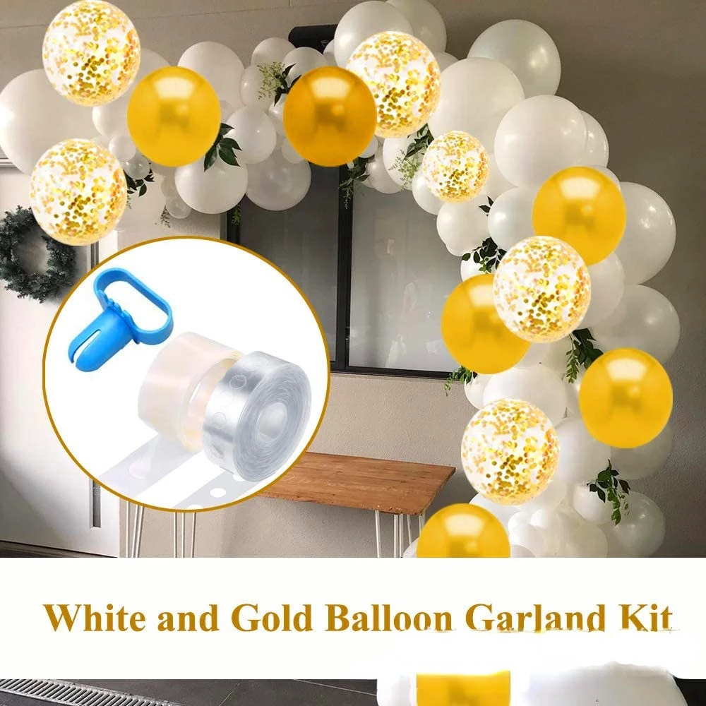 JOYMEMO White Gold Balloon Garland Arch Kit Confetti Balloons Set Wedding Party Decoration Baby Shower Birthday Party Supplies
JOYMEMO White Gold Balloon Garland Arch Kit Confetti Balloons Set Wedding Party Decoration Baby Shower Birthday Party Supplies