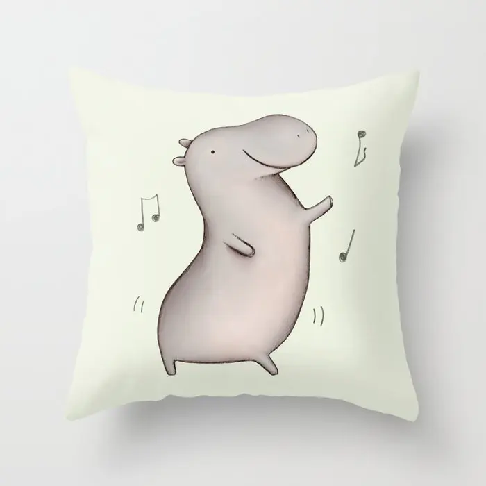 Dancing Hippo Pillowcase Decorative Cushion For Sofa Printed Pillow Chair Car Cushion Cover Home Decoration
Dancing Hippo Pillowcase Decorative Cushion For Sofa Printed Pillow Chair Car Cushion Cover Home Decoration