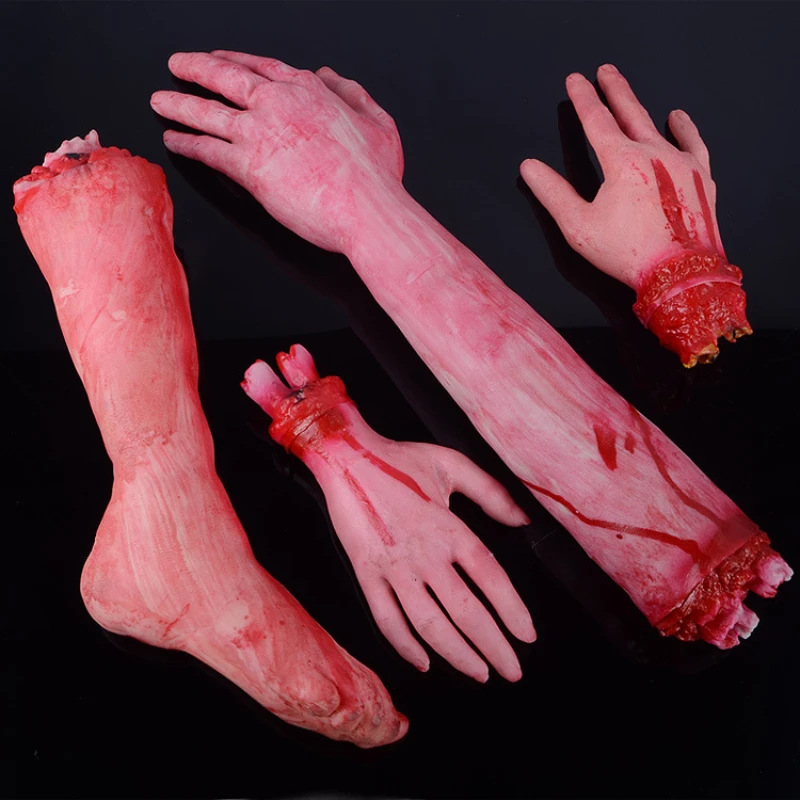 Horror Trick Toy Bloody Sliced Hand Bones Horror Props Latex Tree Stump Severed Hands Severed Feet Scary Halloween Party Props
Horror Trick Toy Bloody Sliced Hand Bones Horror Props Latex Tree Stump Severed Hands Severed Feet Scary Halloween Party Props
