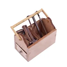 Miniature Gardening Box Wooden tool Box 1/12 Scale Metal Saw Axe Hammer Model Set Accessories for DIY Crafts Create