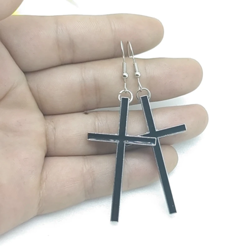 Gothic Black Drop Cross Earrings Jewelry Special Silver Earrings Fashion Jewelry 2022 Ladies Girls Party Gifts
Gothic Black Drop Cross Earrings Jewelry Special Silver Earrings Fashion Jewelry 2022 Ladies Girls Party Gifts