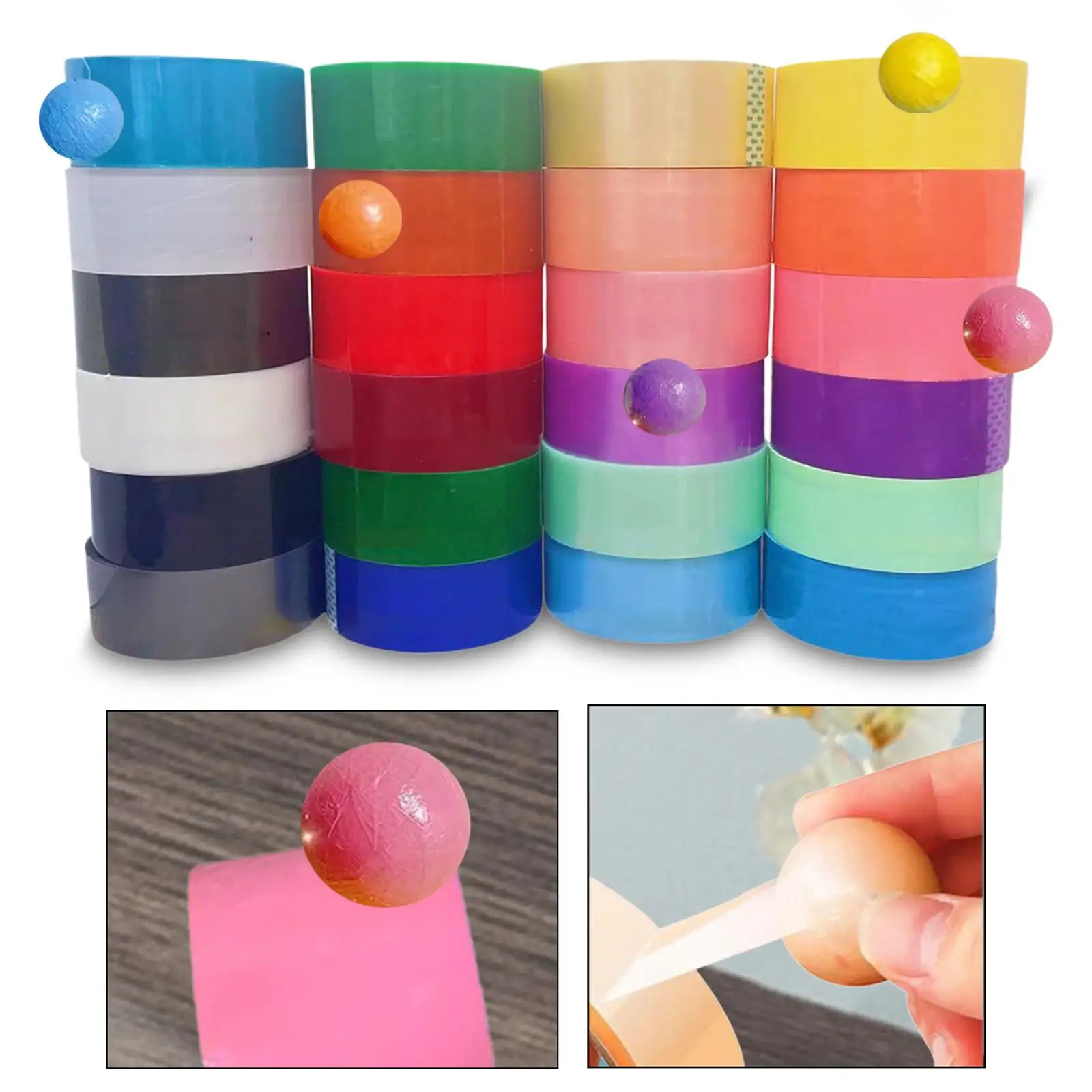 24 Pieces Sticky Ball Tapes Decompression Toys Adhesive Tape Educational Colored Tapes Bulk for School Party Favors Accessories
24 Pieces Sticky Ball Tapes Decompression Toys Adhesive Tape Educational Colored Tapes Bulk for School Party Favors Accessories