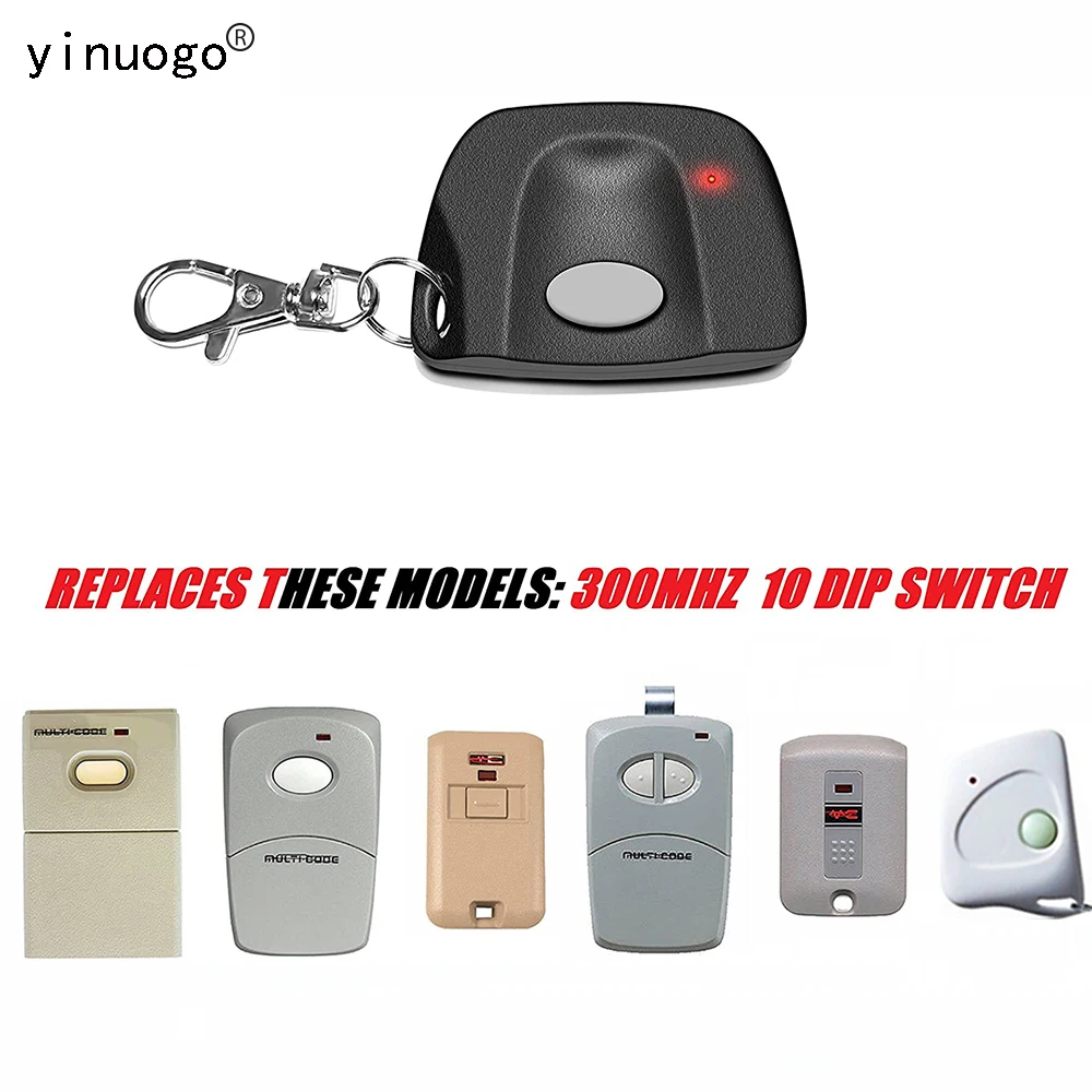 Replacement Linear MultiCode 3089 3060 3070 4120 MCS308911 Remote Control Gate Opener 300mhz 10 Dip-Switch Remote Control
Replacement Linear MultiCode 3089 3060 3070 4120 MCS308911 Remote Control Gate Opener 300mhz 10 Dip-Switch Remote Control