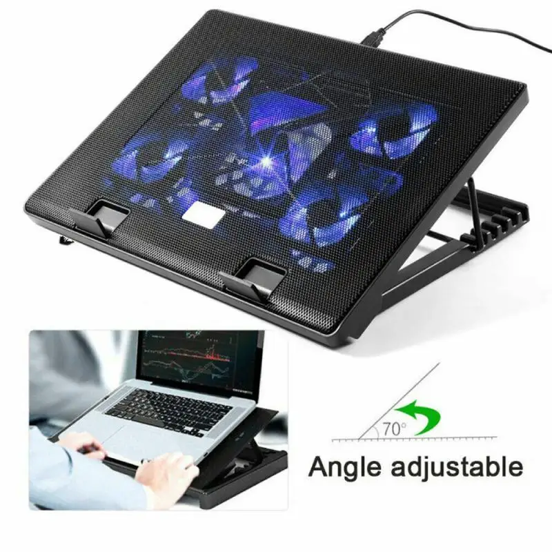 

Охлаждающий кулер для ноутбука, подставка-вентилятор для ноутбука 11-17 дюймов, USB, компьютерный коврик