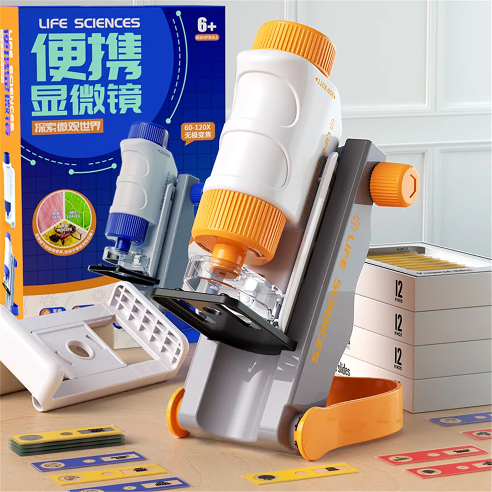 3 In 1 Microscope Kit 60-120X Kids Educational Portable Pocket Microscope with LED Light for Laboratory Home School Science
3 In 1 Microscope Kit 60-120X Kids Educational Portable Pocket Microscope with LED Light for Laboratory Home School Science
