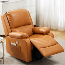 Orange Nordic Recliner Design Indoor Office Armrests Electric Designer Chair Minimalist Unique Sessel Luxus Hotel Furniture