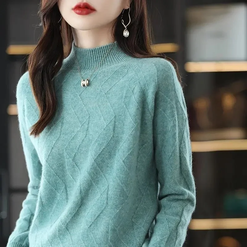 Sweater Women 2023 Autumn and Winter New Fashion Korean Knitted Pullover Pure Color Knitwear Trending Soft Jumper Sweaters
Sweater Women 2023 Autumn and Winter New Fashion Korean Knitted Pullover Pure Color Knitwear Trending Soft Jumper Sweaters