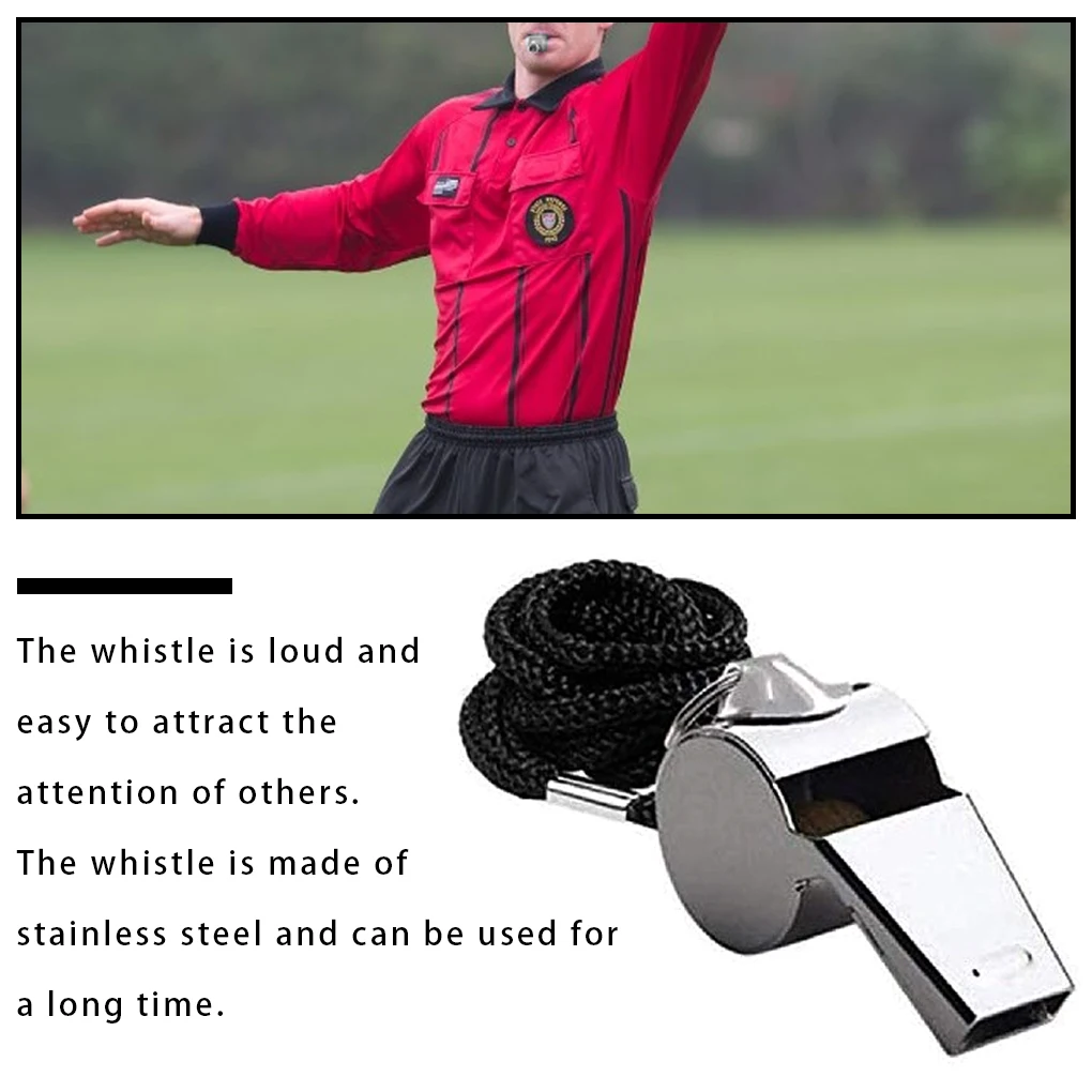 2pcs Whistles Stainless Steel Loud Training Tools Hanging Portable Outdoor Whistles for Referee
2pcs Whistles Stainless Steel Loud Training Tools Hanging Portable Outdoor Whistles for Referee