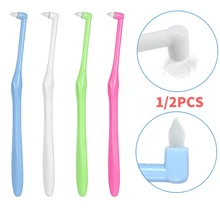 1/2pcs Interdental Brush For Braces Teeth Cleaning Orthodontic Brushes For Braces Soft Hair Tooth-floss Oral Care Cleaning Tools