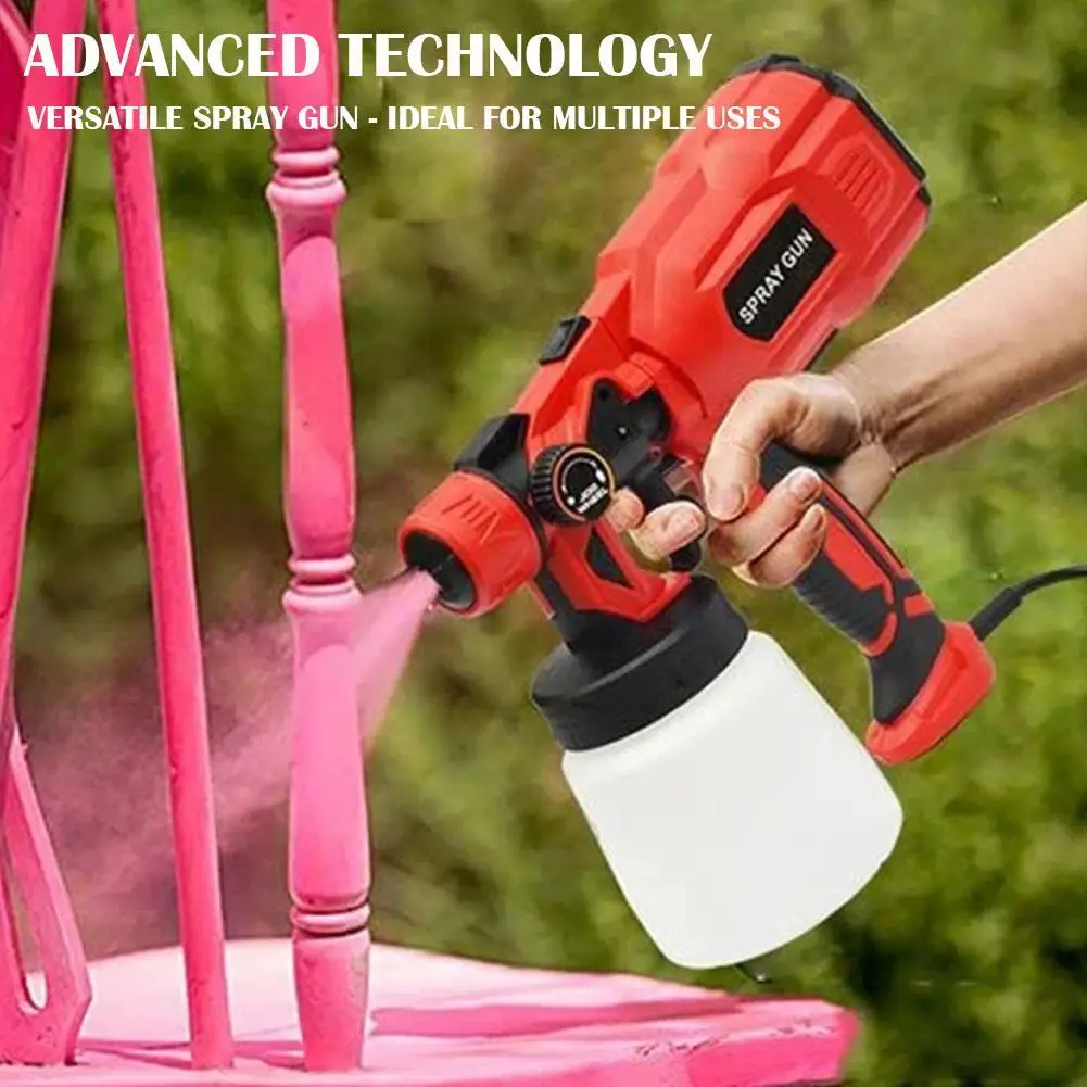 800ML 500W Electric Spray Gun Cordless Paint Sprayer DIY Auto Furniture High Pressure Atomised Spray Gun US EU Plug
800ML 500W Electric Spray Gun Cordless Paint Sprayer DIY Auto Furniture High Pressure Atomised Spray Gun US EU Plug
