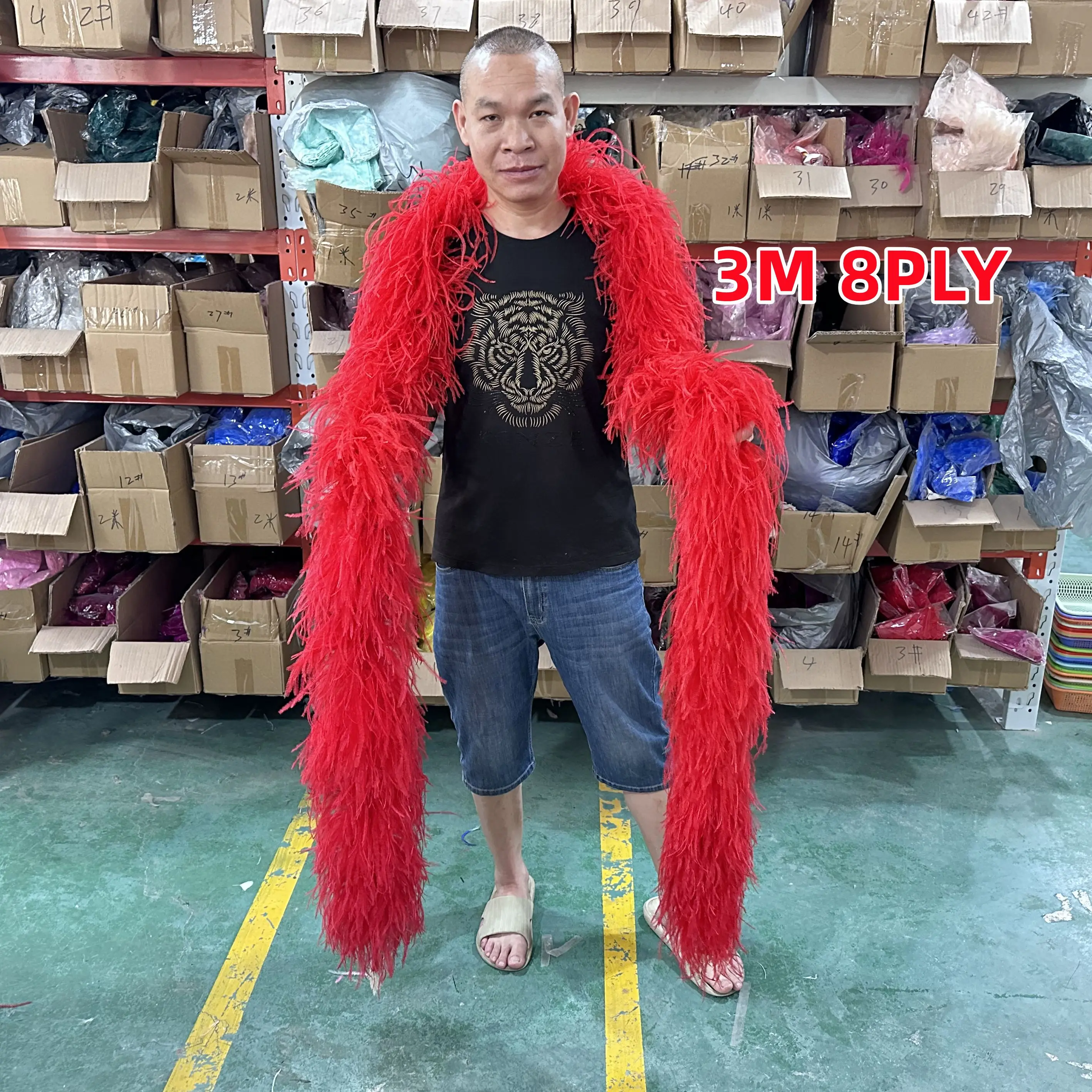 2M 2.5M 3M Red Ostrich Feathers Boa 6 10Ply for Clothes Dress Wedding Decoration Crafts Fluffy Feather Boa Shawl Ostrich Plumes
2M 2.5M 3M Red Ostrich Feathers Boa 6 10Ply for Clothes Dress Wedding Decoration Crafts Fluffy Feather Boa Shawl Ostrich Plumes