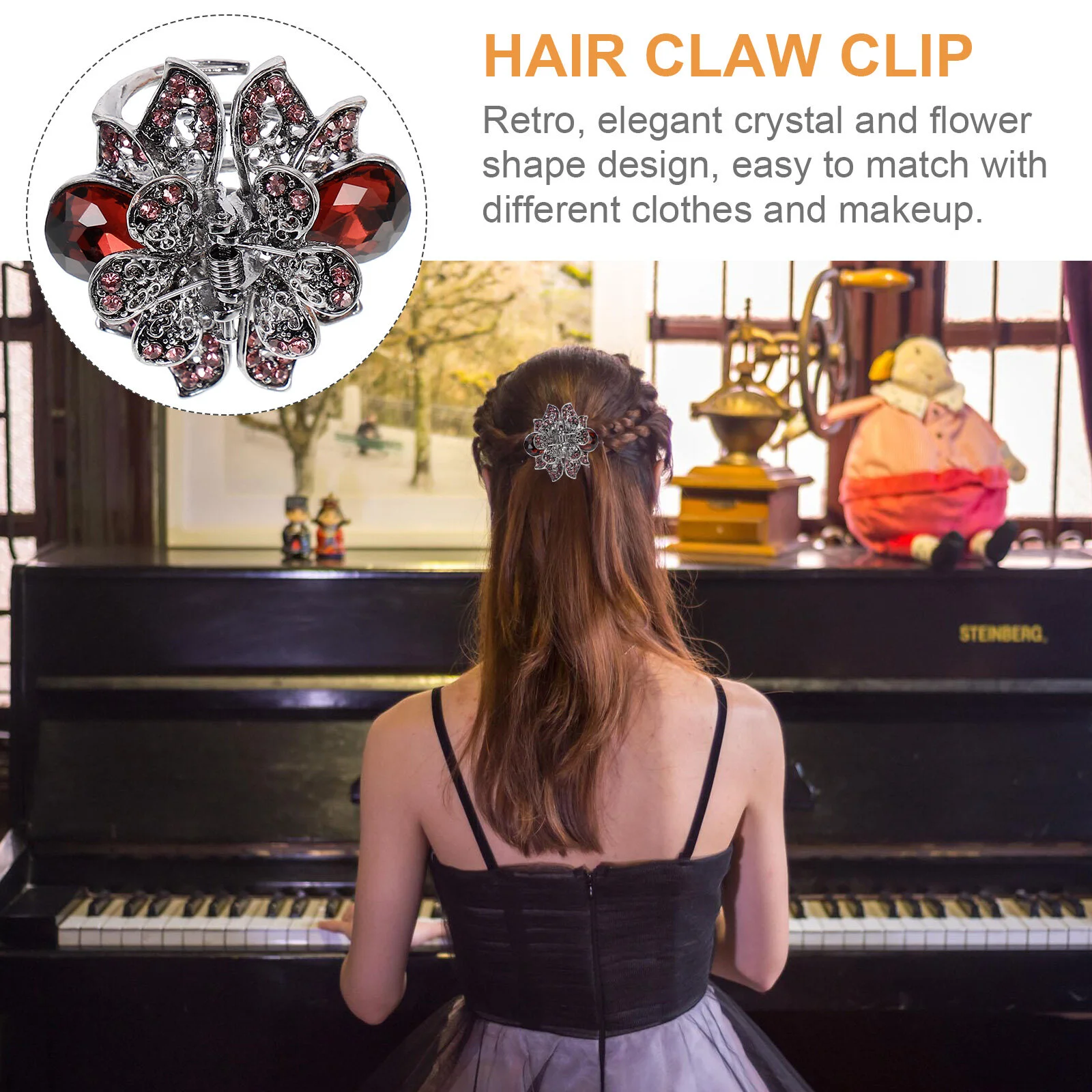 Металлическая заколка для волос с кристаллами, мини-головной убор из цинкового сплава, зажим для челюсти, Женский креативный ретро-Декор
Металлическая заколка для волос с кристаллами, мини-головной убор из цинкового сплава, зажим для челюсти, Женский креативный ретро-Декор