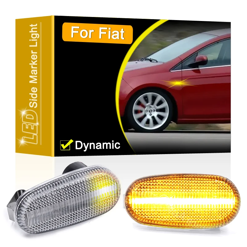 12V Clear Lens Dynamic LED Side Marker Lamp Assembly For Fiat Bravo Hatchback (198) 2007-2014 Sequential Blinker Turn Signal
12V Clear Lens Dynamic LED Side Marker Lamp Assembly For Fiat Bravo Hatchback (198) 2007-2014 Sequential Blinker Turn Signal