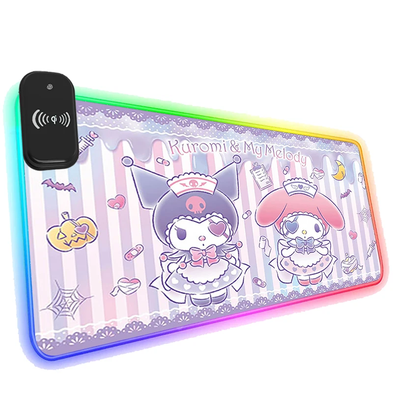 Kuromi My Melody Sanrio Kawaii RGB Gaming Mouse Pad Phone Wireless Charging Keyboard Mat Mousepad With Backlight XXL Speed Mats
Kuromi My Melody Sanrio Kawaii RGB Gaming Mouse Pad Phone Wireless Charging Keyboard Mat Mousepad With Backlight XXL Speed Mats