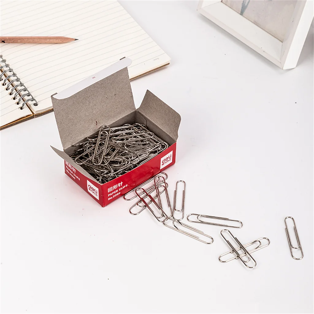 DELI 100pcs Creative Bookmark Paperclip 50mm 5cm Thick Metal Paper Clips Binding Senior For School Office Supplies Stationery
DELI 100pcs Creative Bookmark Paperclip 50mm 5cm Thick Metal Paper Clips Binding Senior For School Office Supplies Stationery