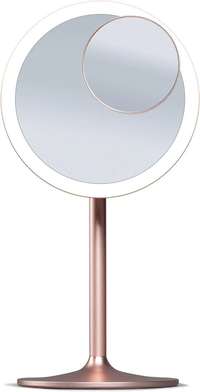 Lighted Makeup Mirror with 3 Light Settings, Rechargeable Vanity Mirror with 1x/ 10x Magnifications - Detachable Aluminum Stand
Lighted Makeup Mirror with 3 Light Settings, Rechargeable Vanity Mirror with 1x/ 10x Magnifications - Detachable Aluminum Stand