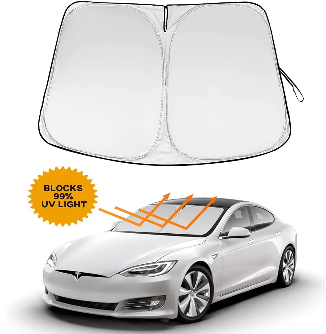 

For Tesla Model Y 3 2017-2022 Car Windshield Sunscreen Window Sun Shade Sunscreen Visor Blocks Parasol Coche UV Rays Protection