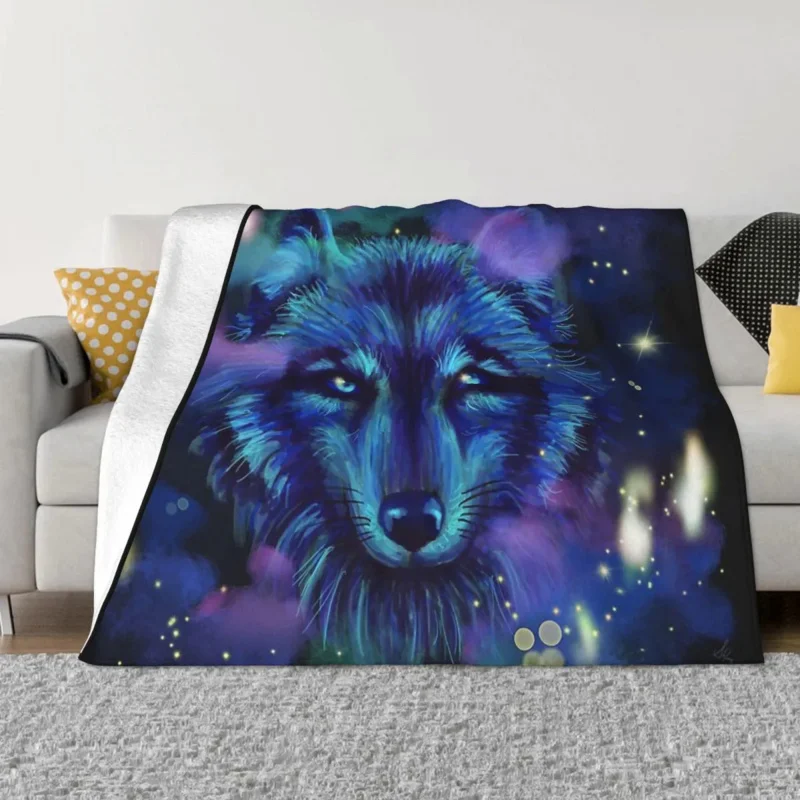 Space Animal Blanket Flannel Spring Autumn Astral Wolf Warm Throws For Winter Bedding
Space Animal Blanket Flannel Spring Autumn Astral Wolf Warm Throws For Winter Bedding