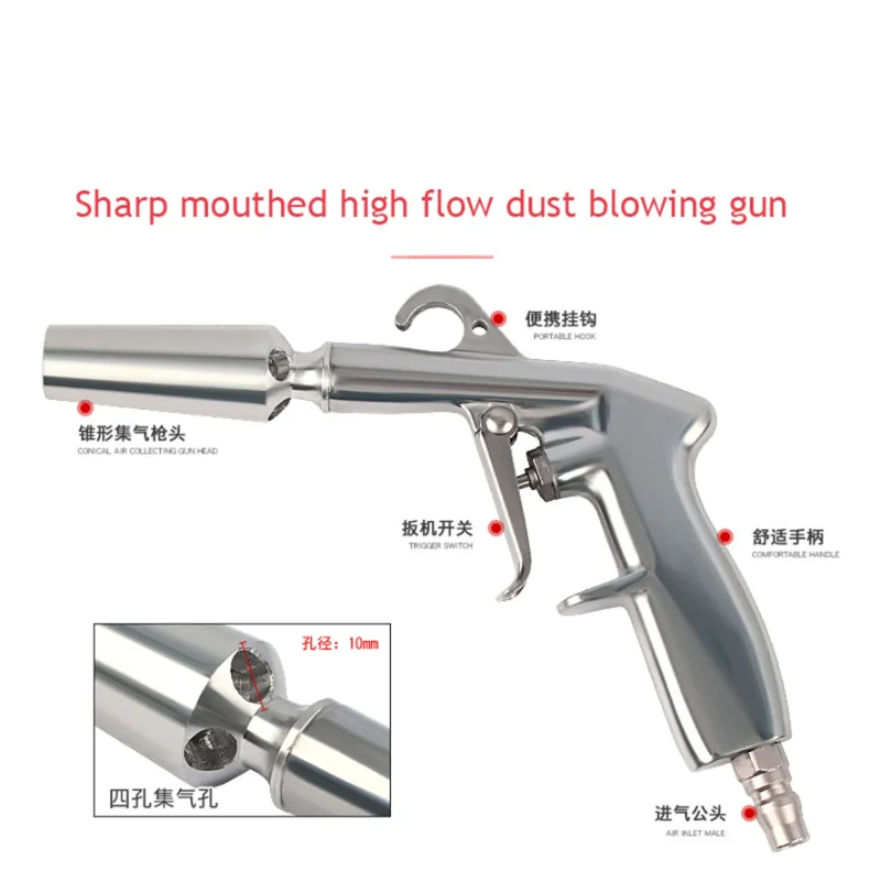 Pneumatic Tornado High Pressure and High Flow Blowing Dust Gun Car Wash Long Mouth Blowing Air Gun Tool
Pneumatic Tornado High Pressure and High Flow Blowing Dust Gun Car Wash Long Mouth Blowing Air Gun Tool