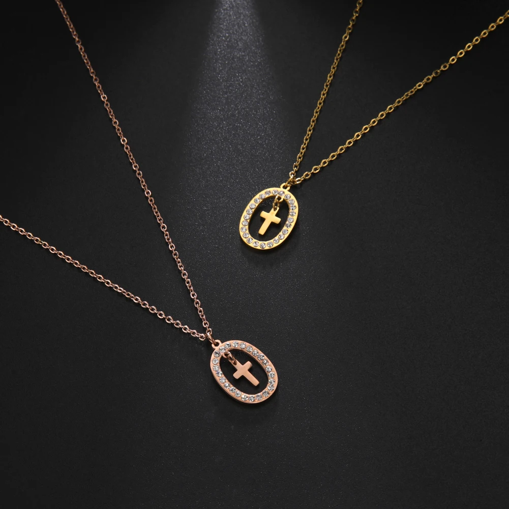 Ожерелье с круглыми подвесками из нержавеющей стали с кристаллами циркония, Женский чокер, ювелирные изделия, модные ожерелья с крестом, це...
Ожерелье с круглыми подвесками из нержавеющей стали с кристаллами циркония, Женский чокер, ювелирные изделия, модные ожерелья с крестом, це...