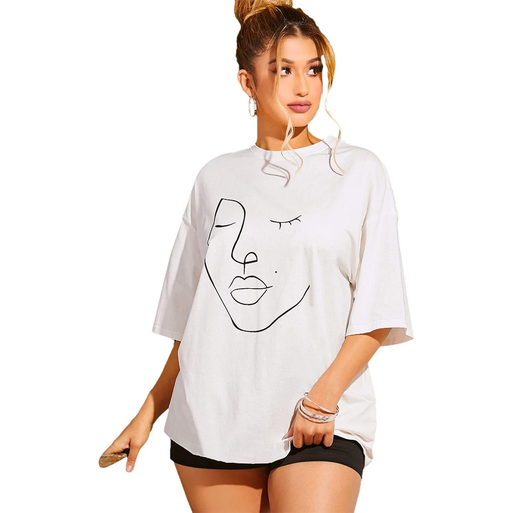 High Quality Women's Figure Graphic Oversized Loose Half Sleeve Tee Shirt
High Quality Women's Figure Graphic Oversized Loose Half Sleeve Tee Shirt
