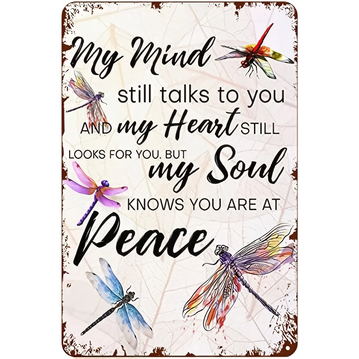 Vintage Wall Decor Metal Plaque Dragonfly My Mind Still Talks To You Wall Art Nostalgic Tin Sign For Home Kitchen Pubs Sign 12x8
Vintage Wall Decor Metal Plaque Dragonfly My Mind Still Talks To You Wall Art Nostalgic Tin Sign For Home Kitchen Pubs Sign 12x8