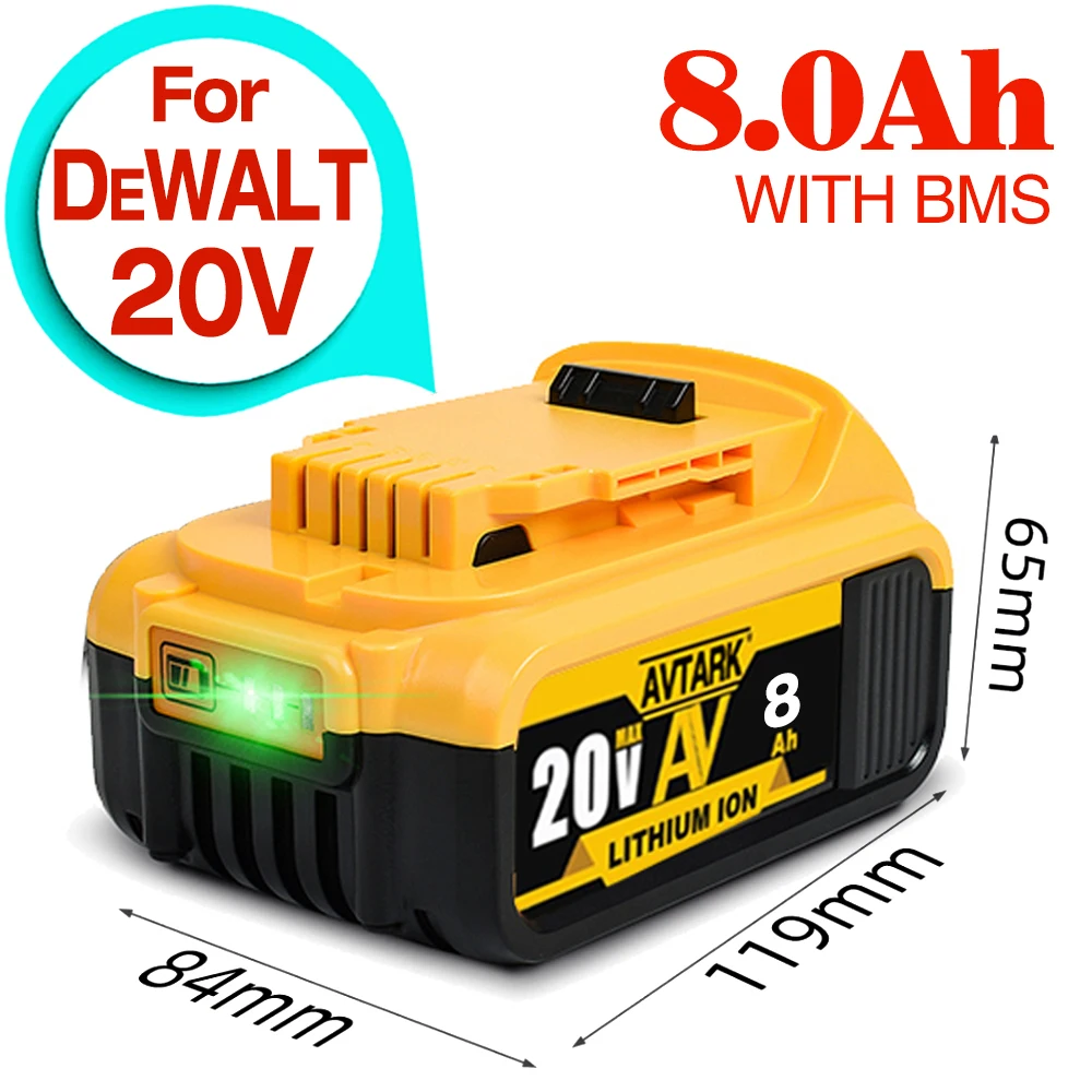 Оригинальный литиевый сменный аккумулятор DCB200 20 в 8000 мАч для Dewalt 18 в DCB184 DCB200 DCB182 DCB180 DCB181 DCB182 DCB201 DCB206
Оригинальный литиевый сменный аккумулятор DCB200 20 в 8000 мАч для Dewalt 18 в DCB184 DCB200 DCB182 DCB180 DCB181 DCB182 DCB201 DCB206