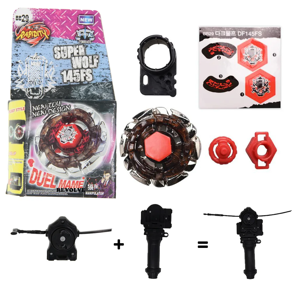 world B-X TOUPIE BURST BEYBLADE organization GENUINE Dark Wolf DF145FS BB29 with grip +black pull line
world B-X TOUPIE BURST BEYBLADE organization GENUINE Dark Wolf DF145FS BB29 with grip +black pull line