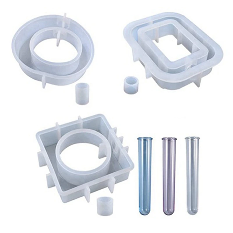 Test Tube Vase Resin Mold Set Flower Pot Hydroponic Cylinder Epoxy Resin Silicone Mould Crafts Flower Bracket Tools
Test Tube Vase Resin Mold Set Flower Pot Hydroponic Cylinder Epoxy Resin Silicone Mould Crafts Flower Bracket Tools