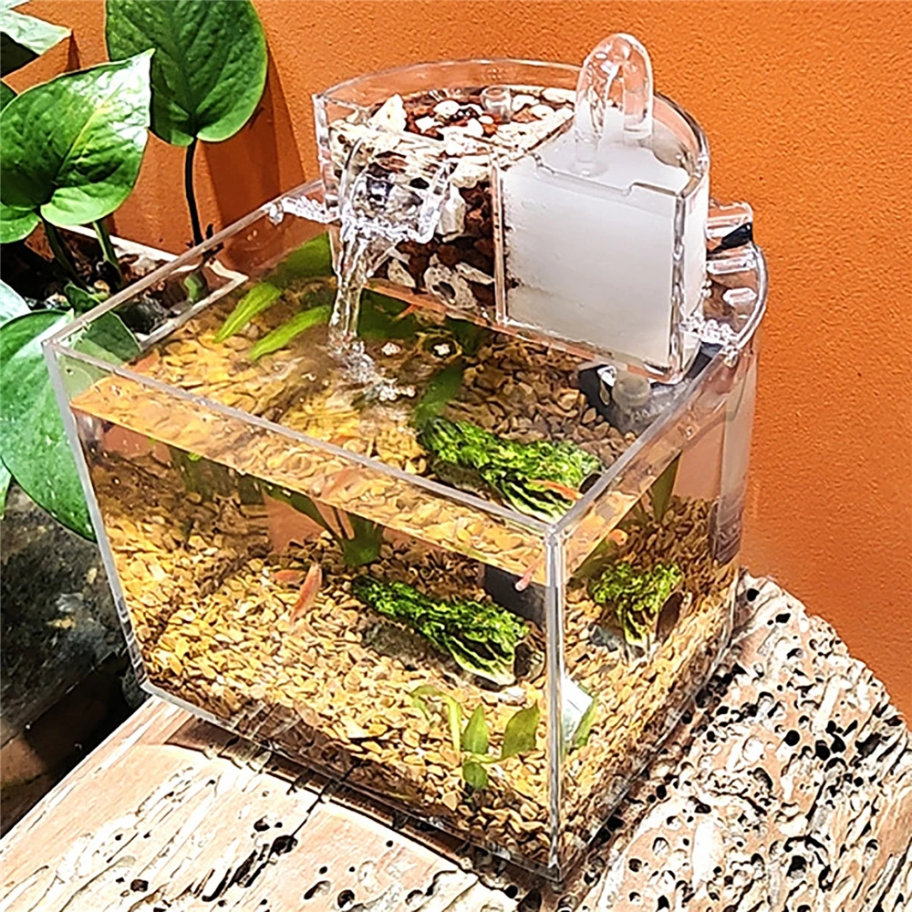 Desktop Fish Tank with Filter Box 2.5W Submersible Pump Mute Filter Mini Ecological Aquarium Landscape for Office Home Decor
Desktop Fish Tank with Filter Box 2.5W Submersible Pump Mute Filter Mini Ecological Aquarium Landscape for Office Home Decor