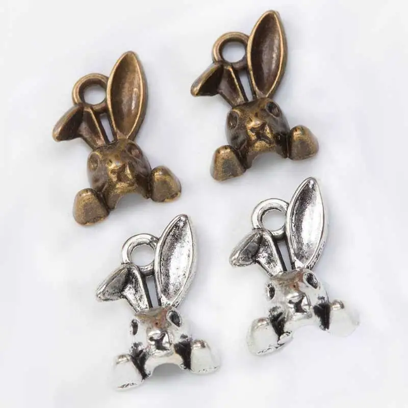 50pcs Antique Silver Color/Bronze Rabbit Head Charm Pendants Supplies for Necklace Bracelet Jewelry Making Accessories 10*15mm
50pcs Antique Silver Color/Bronze Rabbit Head Charm Pendants Supplies for Necklace Bracelet Jewelry Making Accessories 10*15mm